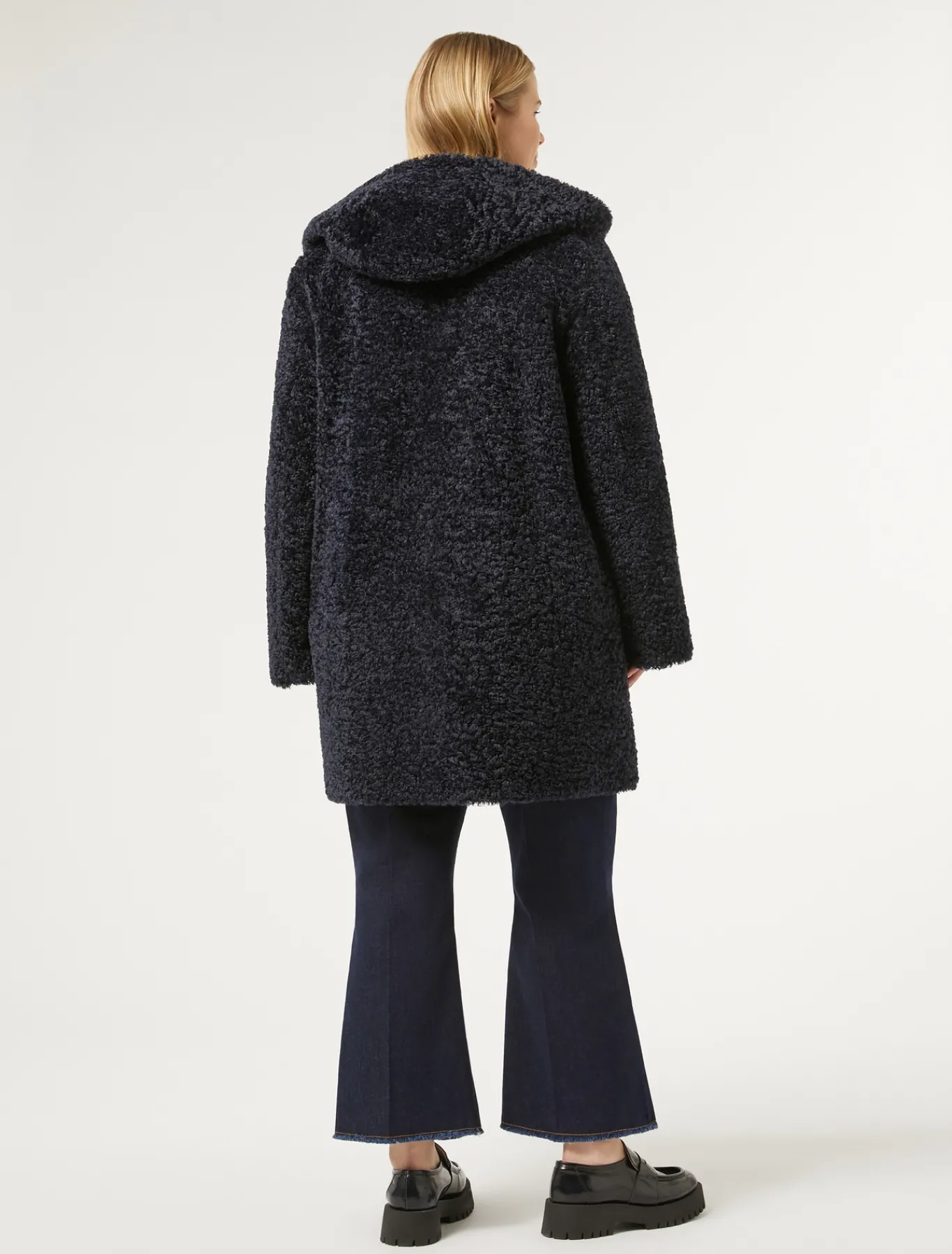 Marina Rinaldi Cappotti & Trench | Cappotti & Trench*Giaccone reversibile effetto montone BLUNOTTE