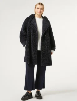 Marina Rinaldi Cappotti & Trench | Cappotti & Trench*Giaccone reversibile effetto montone BLUNOTTE