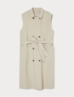 Marina Rinaldi Cappotti & Trench | Cappotti & Trench*Gilet in double di lana e cachemire BEIGE