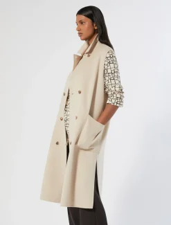 Marina Rinaldi Cappotti & Trench | Cappotti & Trench*Gilet in double di lana e cachemire BEIGE
