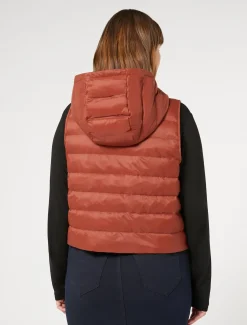 Marina Rinaldi Piumini | Piumini*Gilet in tela di nylon antigoccia TERRACOTTA