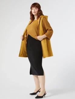 Marina Rinaldi Piumini | Piumini*Gilet in tela tecnica antigoccia SENAPE