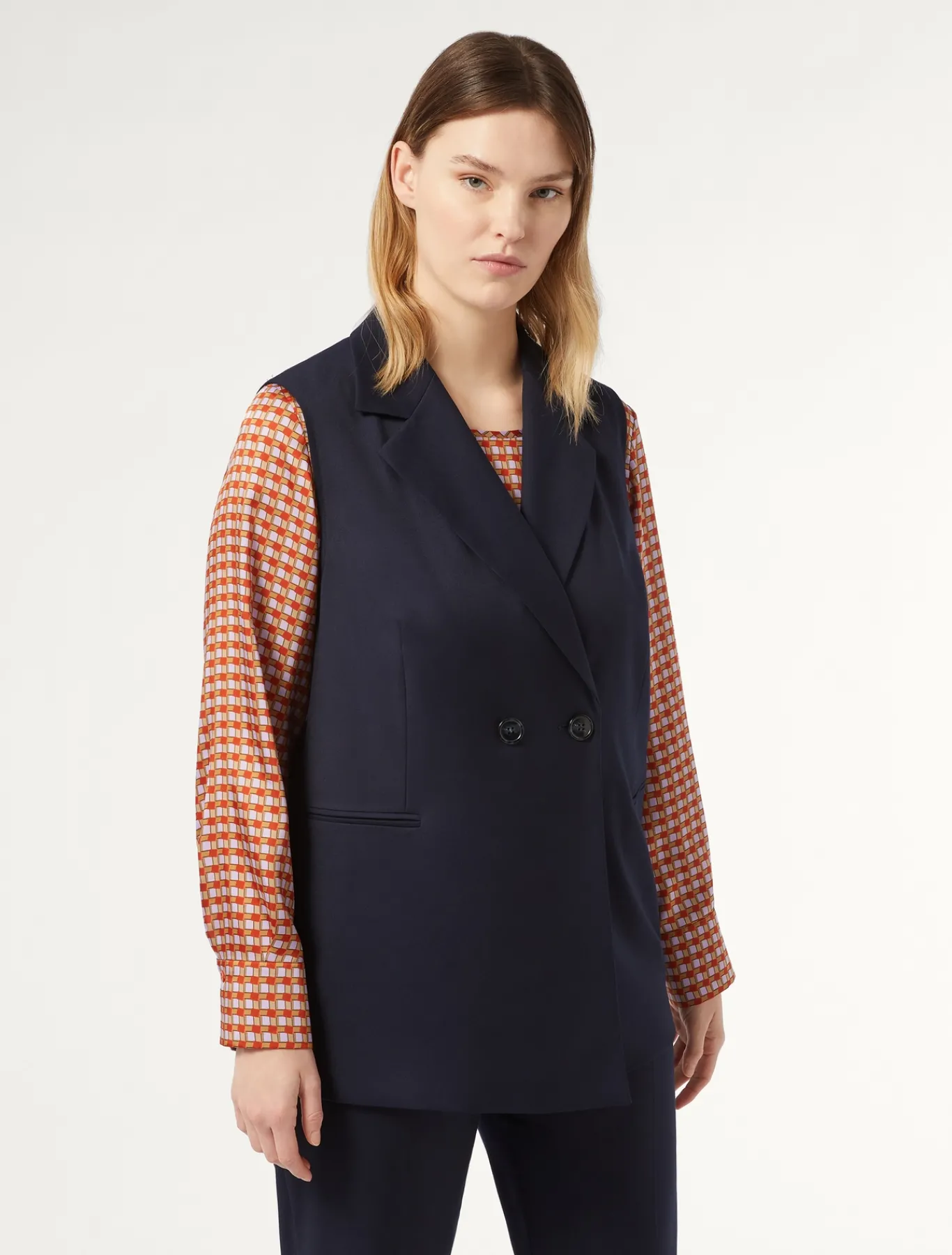 Marina Rinaldi Giacche & Blazer | Giacche & Blazer*Gilet in twill BLUNOTTE