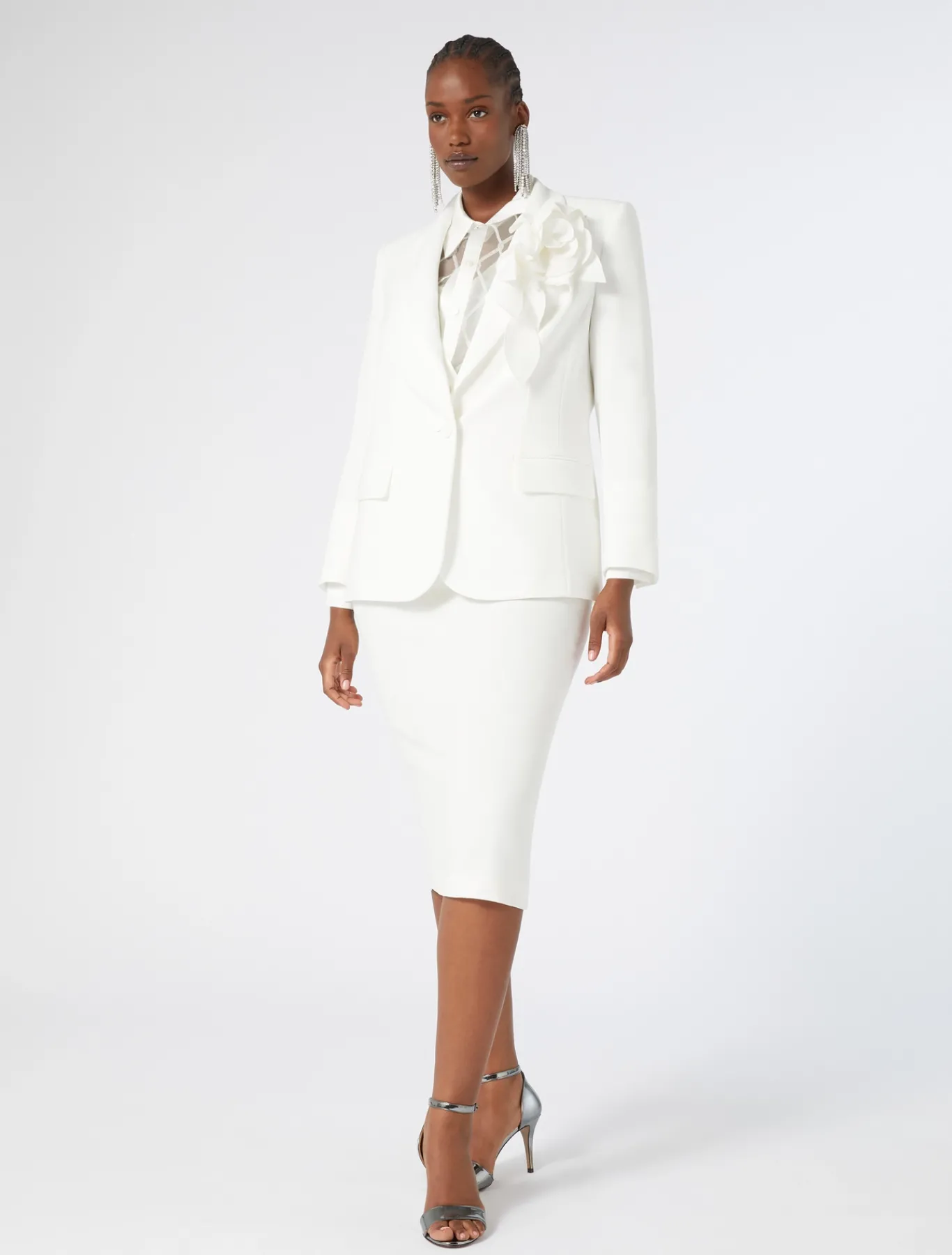 Marina Rinaldi Pantaloni E Gonne | Collezione Elegante*Gonna a tubino in cady BIANCO