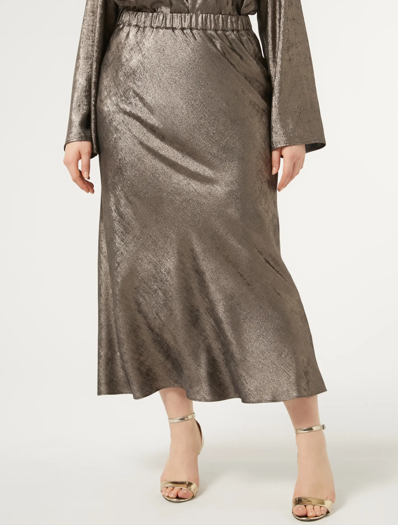Marina Rinaldi Gonne | Gonne*Gonna in chiffon laminato BRONZO