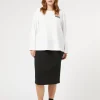 Marina Rinaldi Gonne | Gonne*Gonna in denim di cotone stretch NERO
