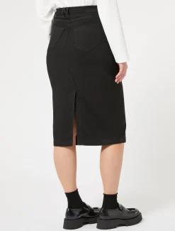 Marina Rinaldi Gonne | Gonne*Gonna in denim di cotone stretch NERO