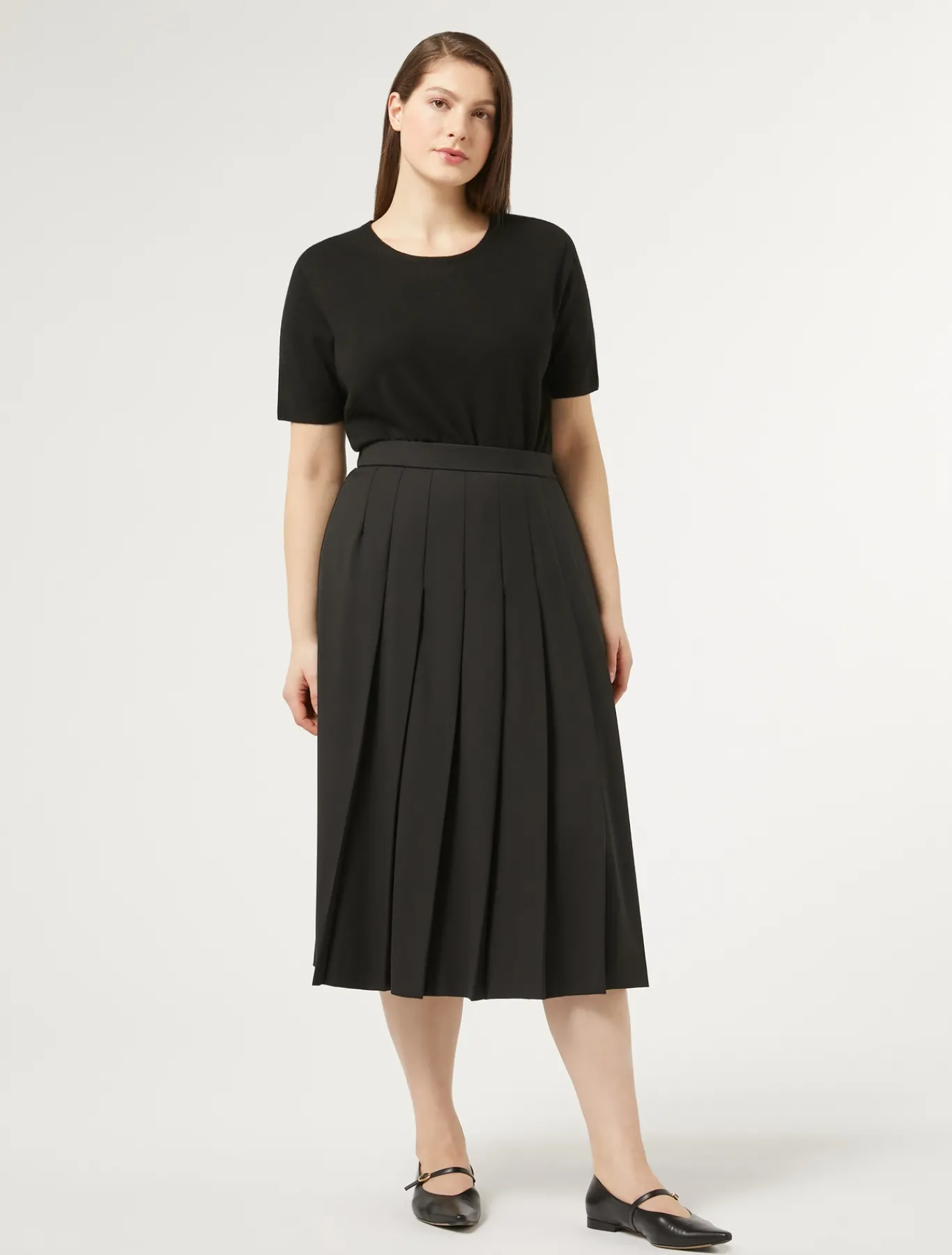 Marina Rinaldi Gonne | Gonne*Gonna in gabardina di lana NERO