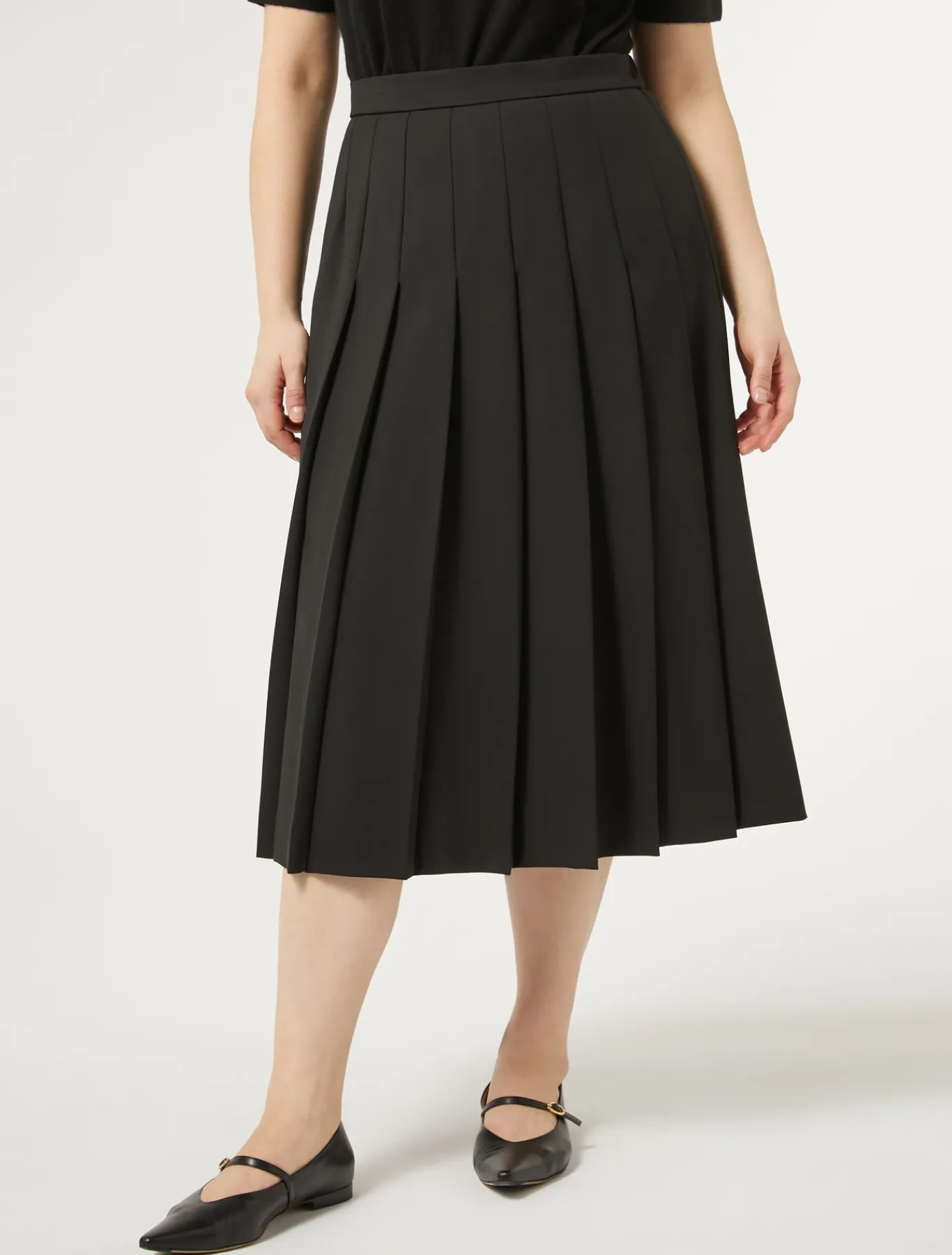 Marina Rinaldi Gonne | Gonne*Gonna in gabardina di lana NERO