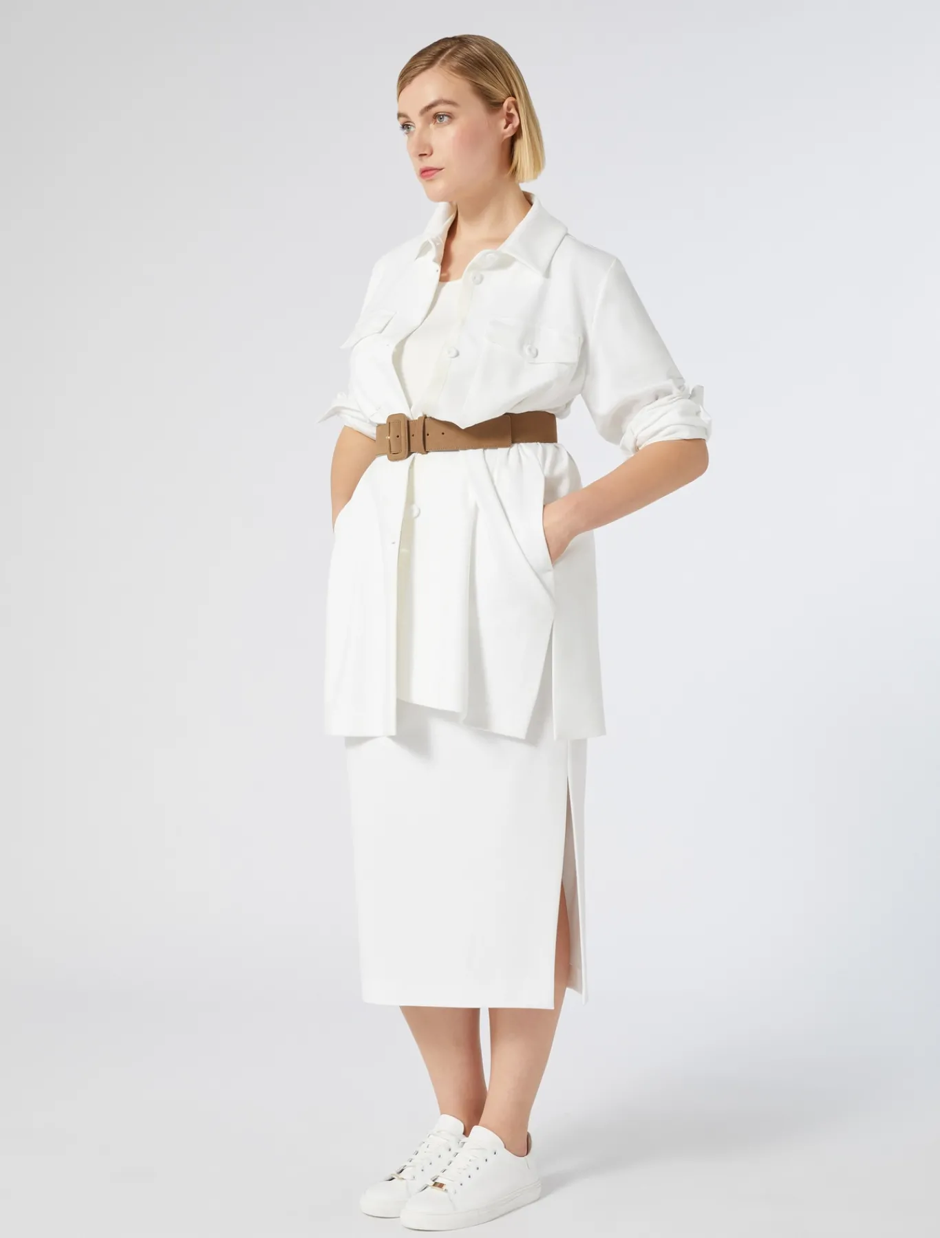 Marina Rinaldi Gonne | Gonne*Gonna in jersey BIANCO