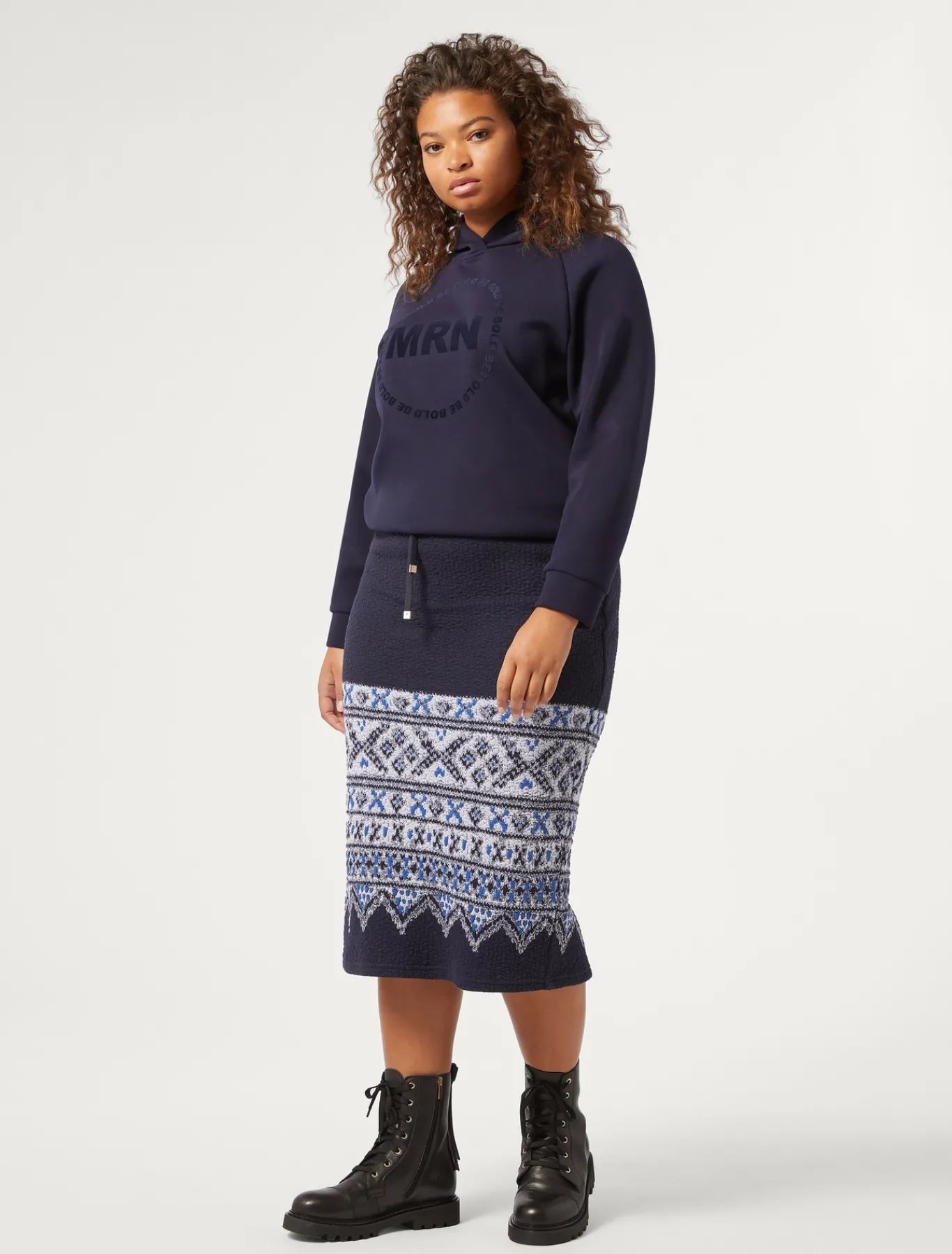 Marina Rinaldi Gonne | Gonne*Gonna in jersey jacquard BLUNOTTE