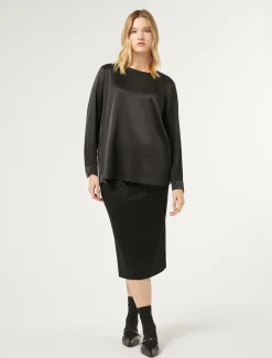 Marina Rinaldi Gonne | Gonne*Gonna in maglia con paillettes NERO