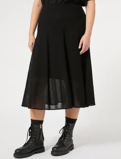 Marina Rinaldi Gonne | Gonne*Gonna in maglia crêpe NERO