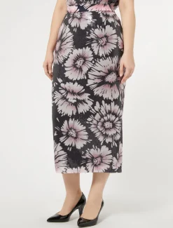 Marina Rinaldi Pantaloni E Gonne | Selezione Elegante*Gonna in paillettes e raso BLUNOTTE