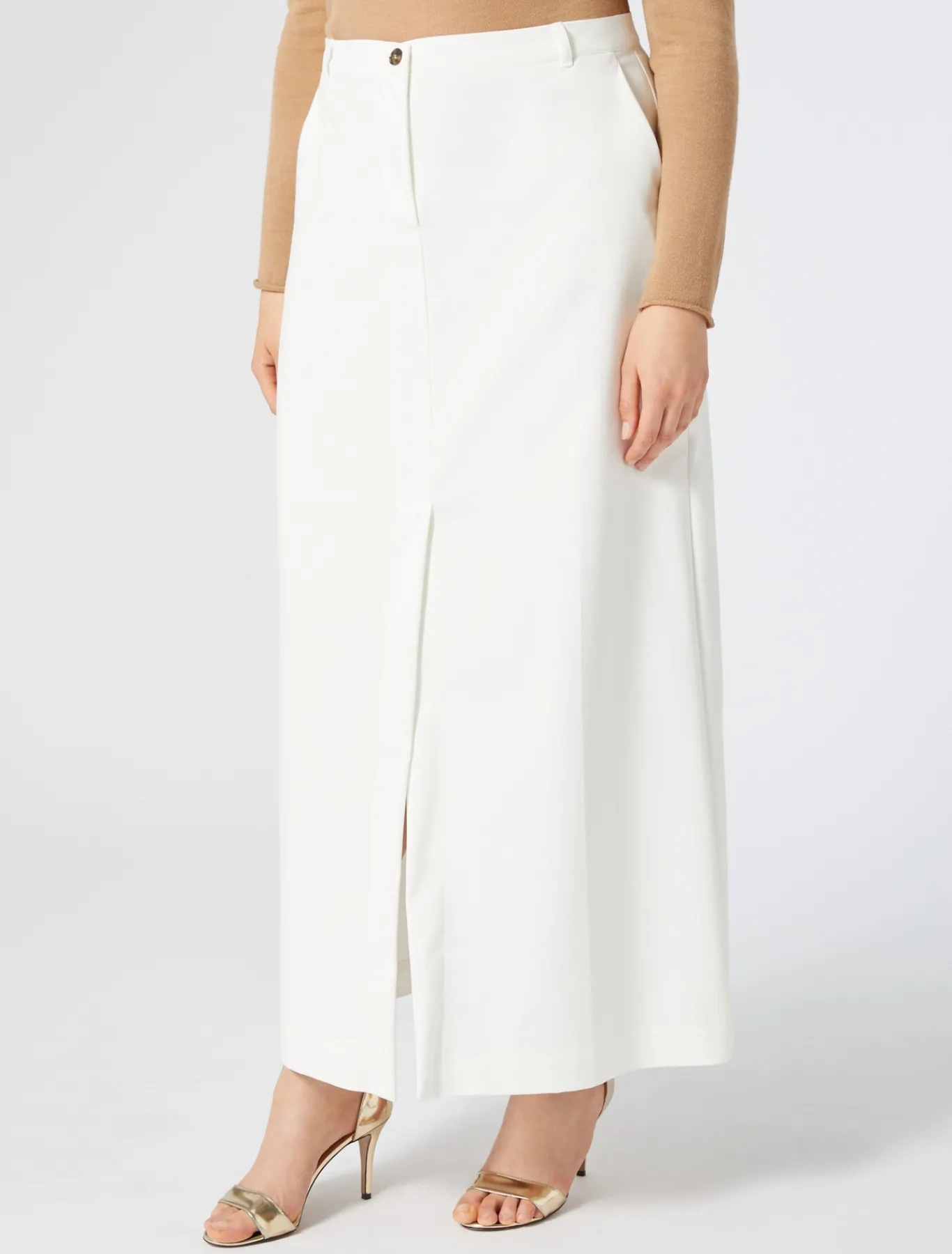 Marina Rinaldi Gonne | Gonne*Gonna in tela di misto cotone BIANCO