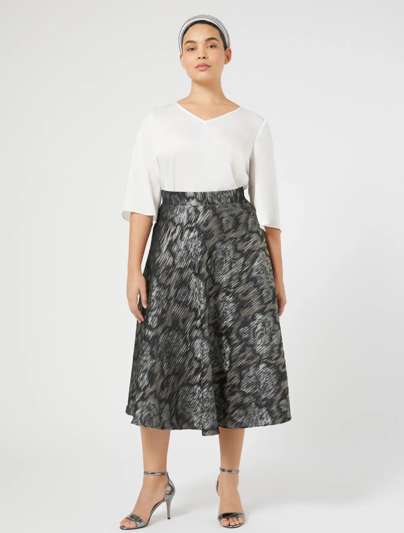 Marina Rinaldi Pantaloni E Gonne | Gonne*Gonna in tessuto jacquard NERO