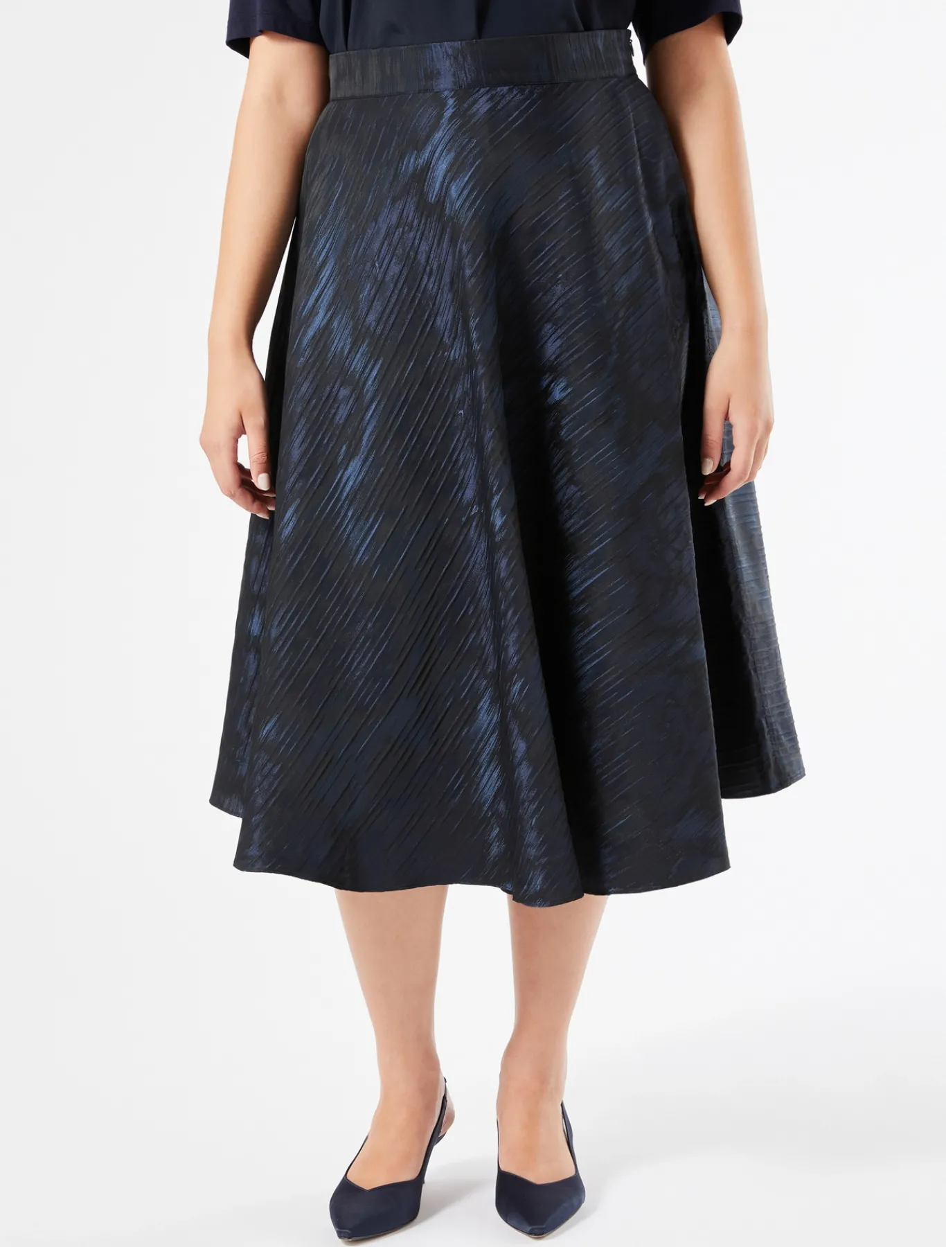 Marina Rinaldi Pantaloni E Gonne | Selezione Elegante*Gonna in tessuto jacquard BLUMARINO