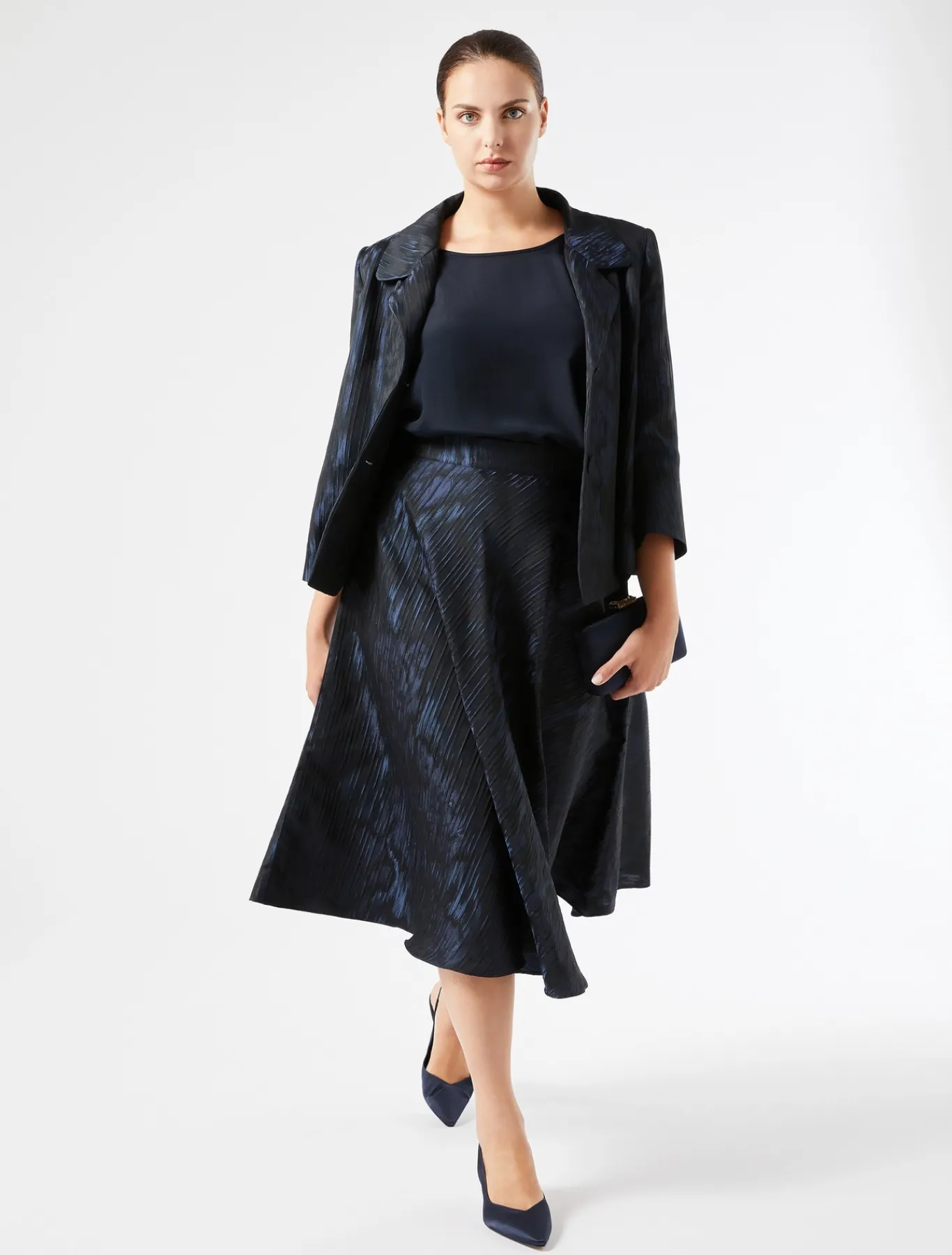 Marina Rinaldi Pantaloni E Gonne | Selezione Elegante*Gonna in tessuto jacquard BLUMARINO