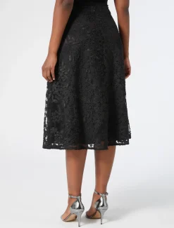 Marina Rinaldi Pantaloni E Gonne | Gonne*Gonna in tulle ricamato NERO