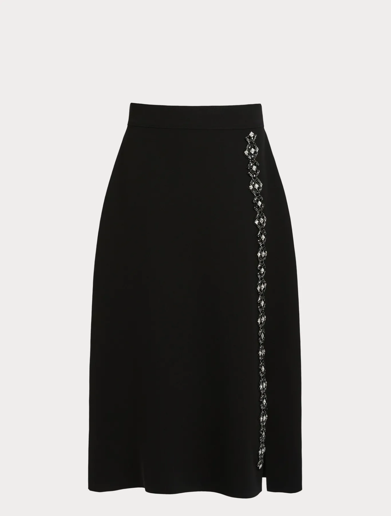Marina Rinaldi Pantaloni E Gonne | Gonne*Gonna lunga in cady con strass NERO