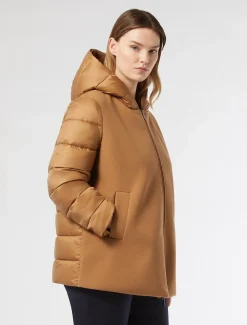 Marina Rinaldi Piumini*Imbottito in panno jersey e tela di nylon antigoccia NOCCIOLA