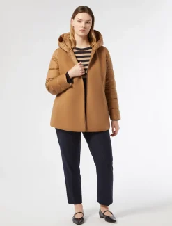 Marina Rinaldi Piumini*Imbottito in panno jersey e tela di nylon antigoccia NOCCIOLA