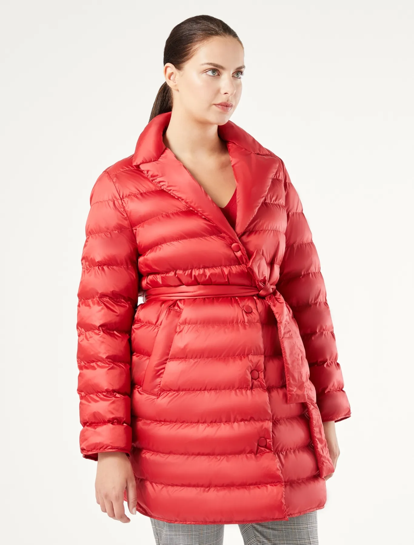 Marina Rinaldi Piumini | Piumini*Imbottito in tela di nylon antigoccia ROSSO