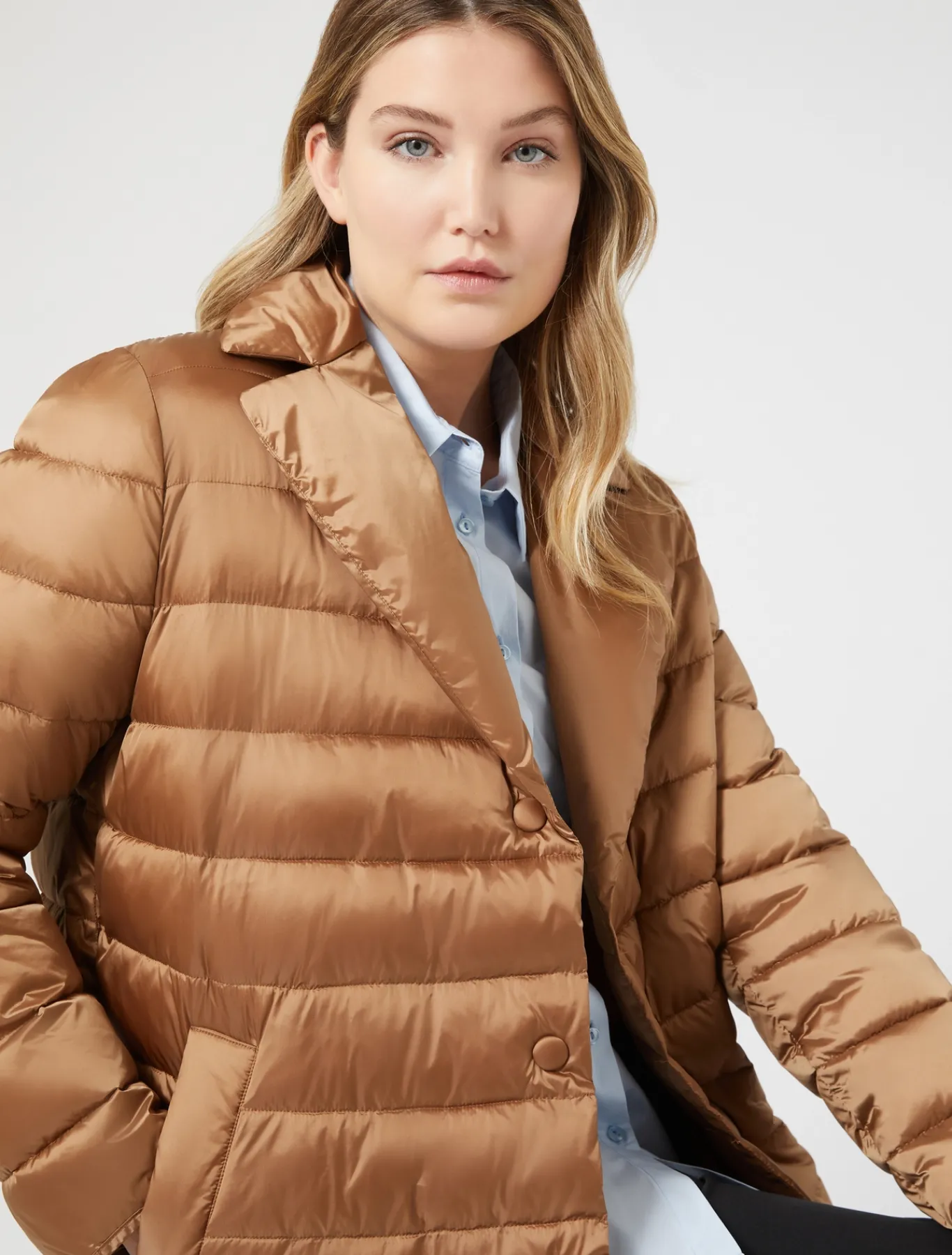 Marina Rinaldi Piumini | Piumini*Imbottito in tela di nylon antigoccia BISCOTTO