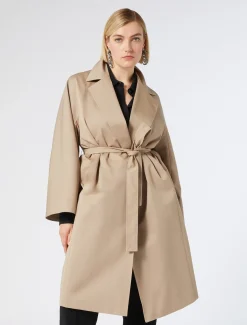 Marina Rinaldi Cappotti & Trench | Cappotti & Trench*Impermeabile in gabardina di cotone NOCCIOLA