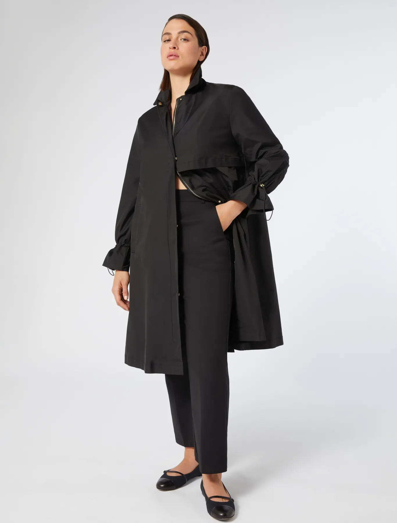 Marina Rinaldi Cappotti & Trench | Cappotti & Trench*Impermeabile in microtwill antigoccia NERO