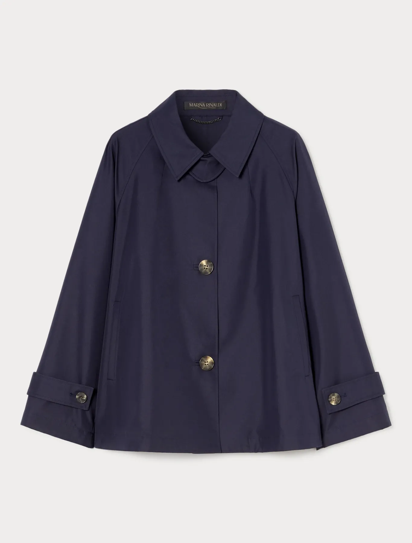 Marina Rinaldi Cappotti & Trench | Cappotti & Trench*Impermeabile in twill di misto cotone BLUNOTTE