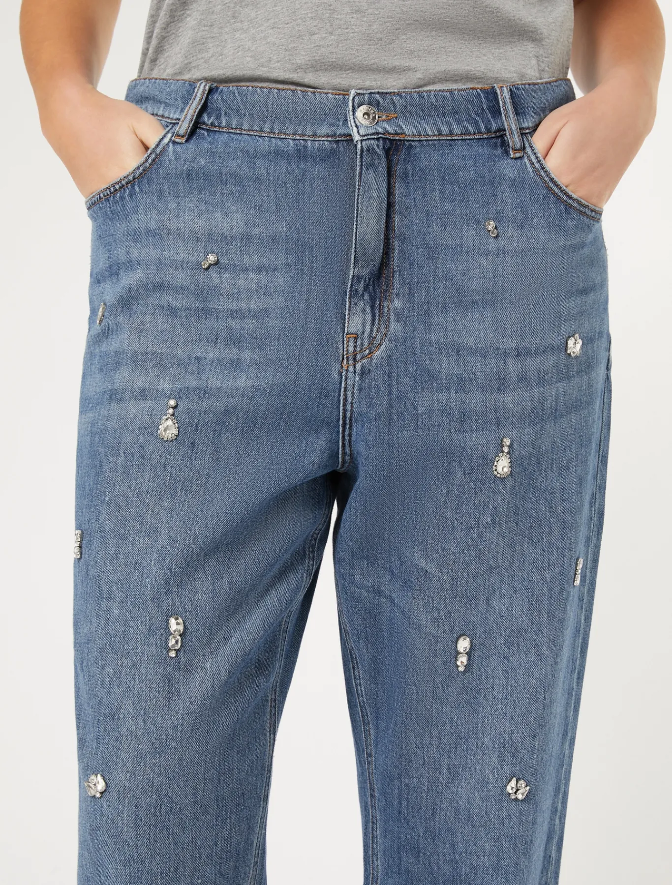 Marina Rinaldi Pantaloni & Jeans | Pantaloni & Jeans*Jeans boyfriend in denim ricamato BLU