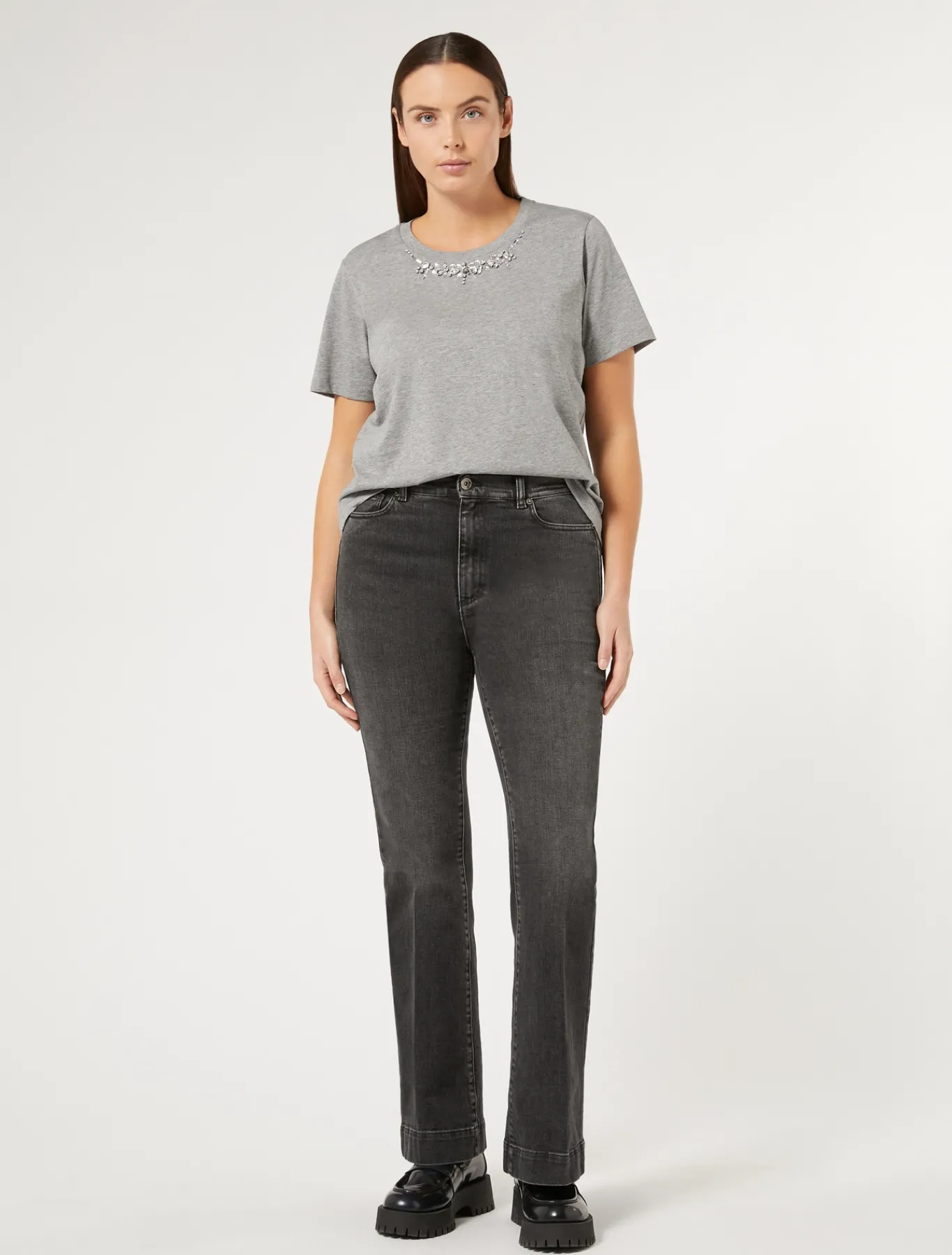Marina Rinaldi Pantaloni & Jeans | Pantaloni & Jeans*Jeans flare in denim stretch NERO