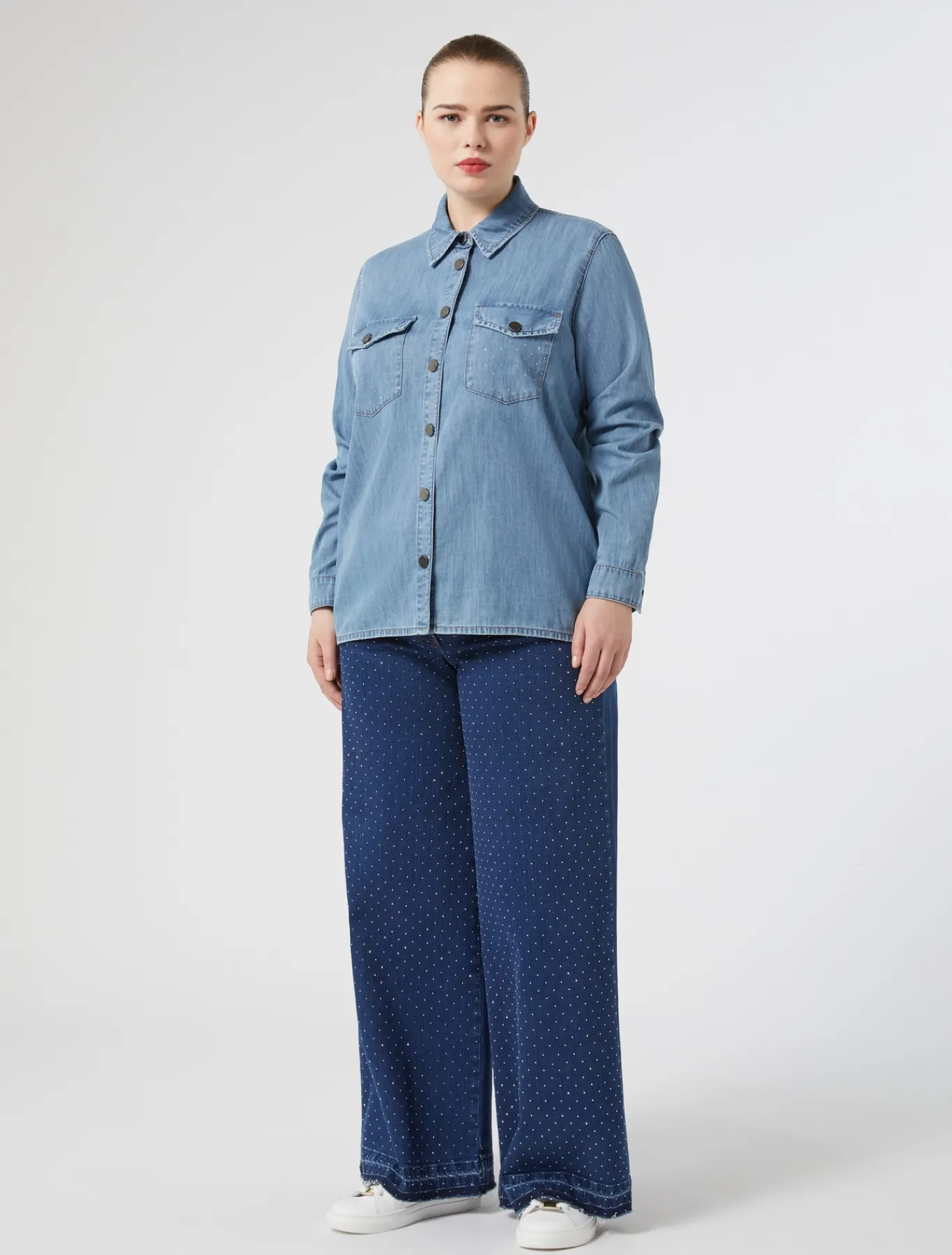 Marina Rinaldi Pantaloni E Gonne | Pantaloni & Jeans*Jeans in denim con strass BLUMARINO