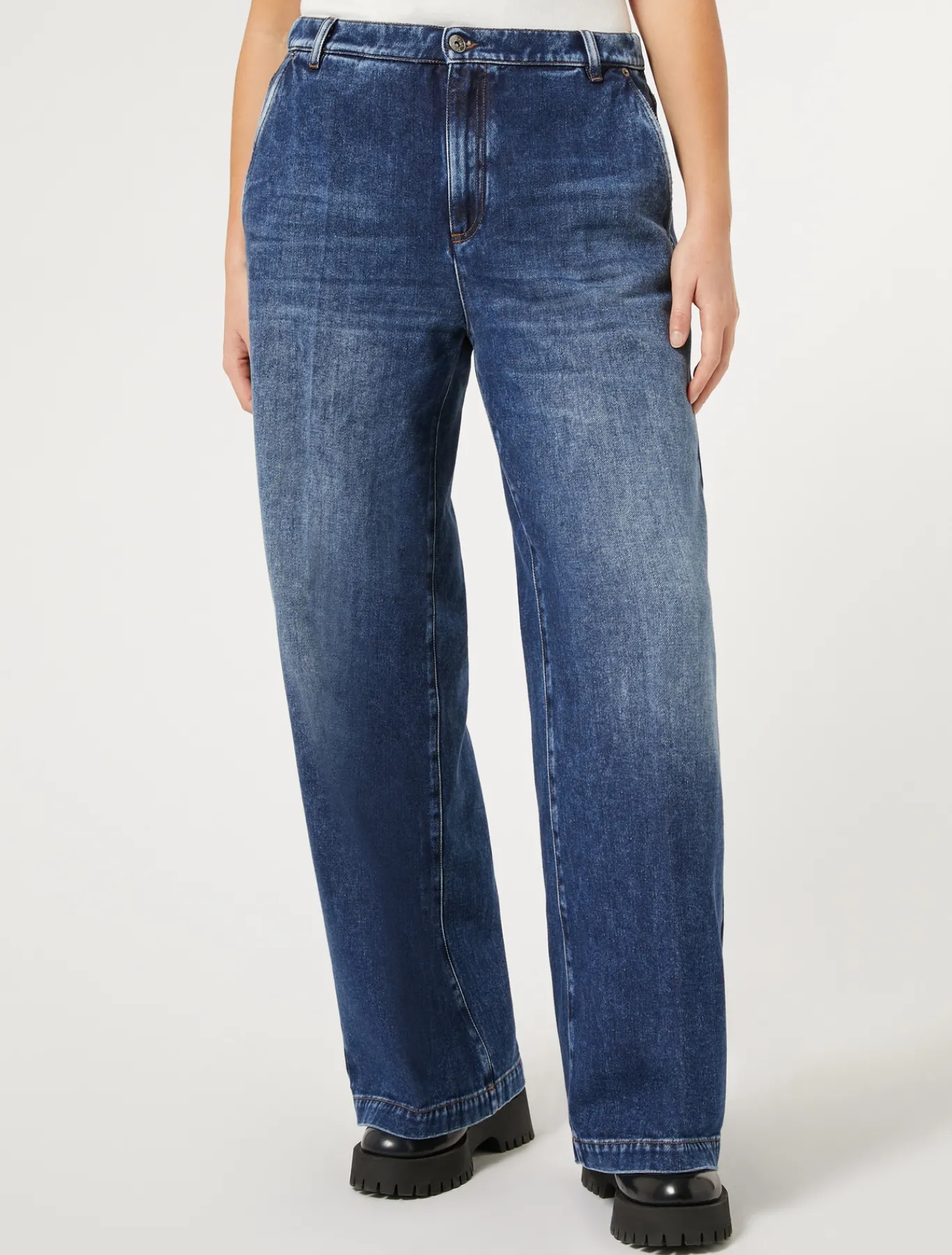 Marina Rinaldi Pantaloni & Jeans | Pantaloni & Jeans*Jeans in denim di misto cotone BLU