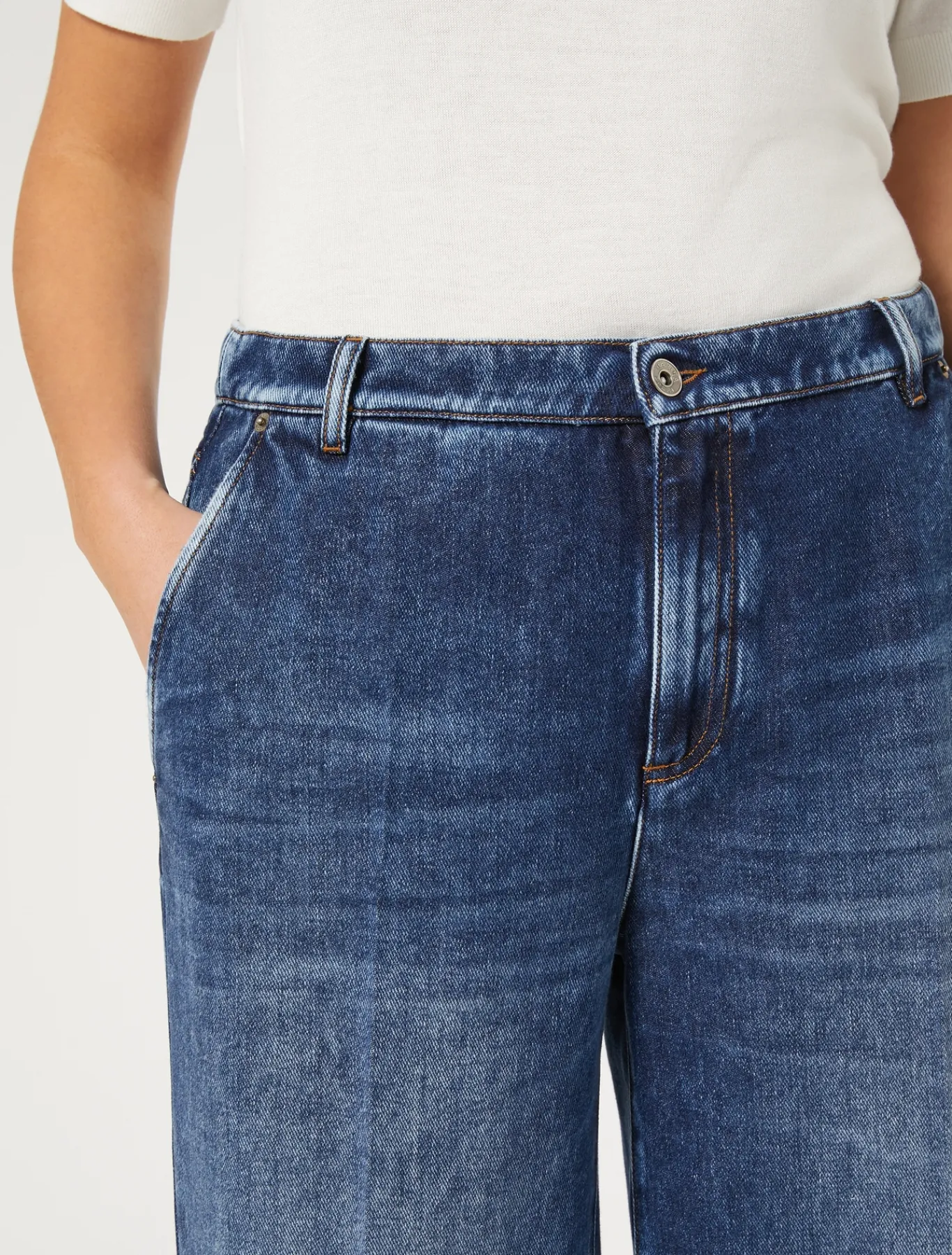 Marina Rinaldi Pantaloni & Jeans | Pantaloni & Jeans*Jeans in denim di misto cotone BLU