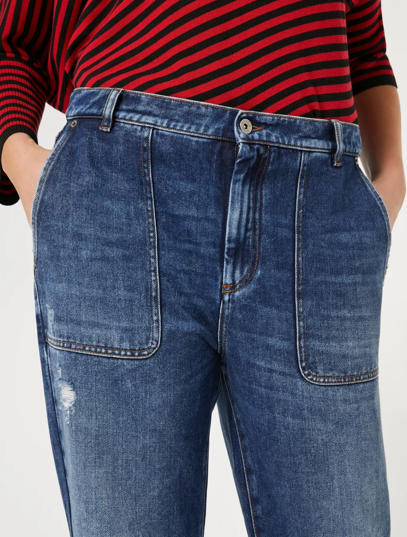 Marina Rinaldi Pantaloni & Jeans | Pantaloni & Jeans*Jeans in denim di misto cotone BLU