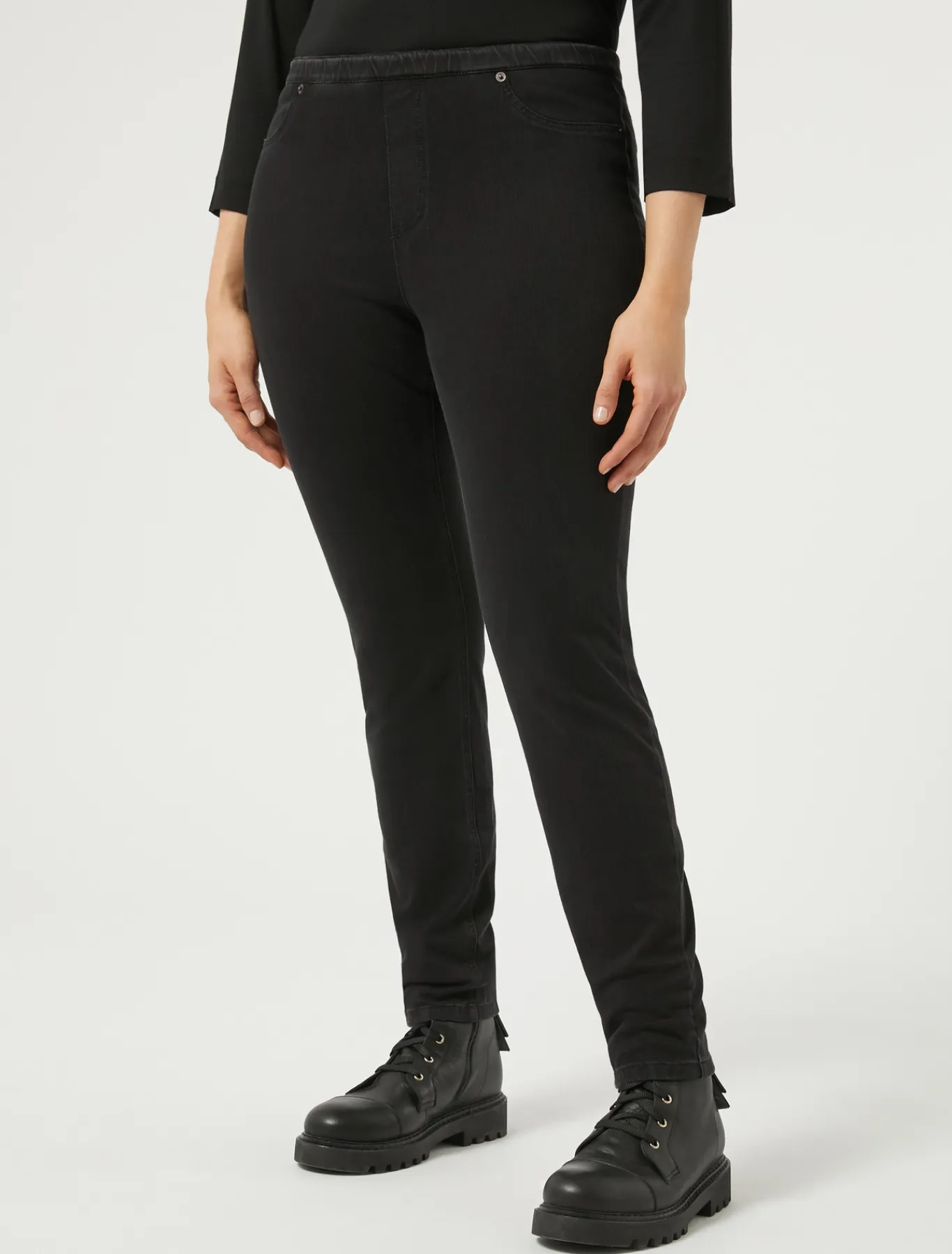 Marina Rinaldi Pantaloni & Jeans | Pantaloni & Jeans*Jeans leggings fit in jersey denim NERO