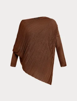 Marina Rinaldi Maglieria | Maglieria*Maglia asimmetrica a coste CARAMEL