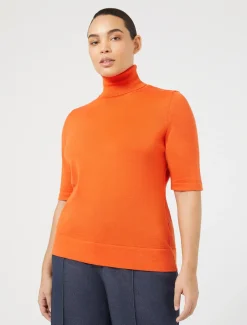 Marina Rinaldi Maglieria | Maglieria*Maglia dolcevita in lana ARANCIO