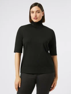 Marina Rinaldi Maglieria | Maglieria*Maglia dolcevita in lana NERO