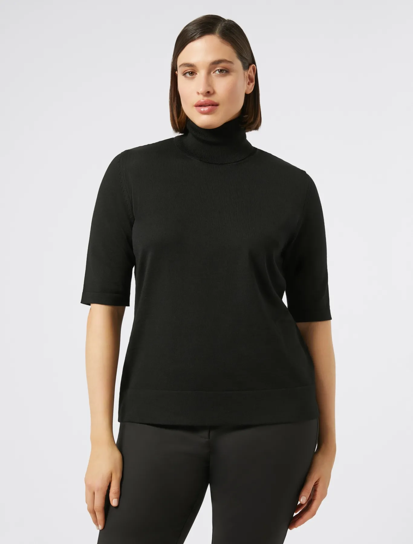 Marina Rinaldi Maglieria | Maglieria*Maglia dolcevita in lana NERO