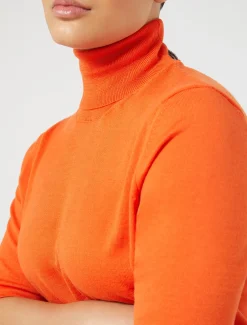Marina Rinaldi Maglieria | Maglieria*Maglia dolcevita in lana ARANCIO