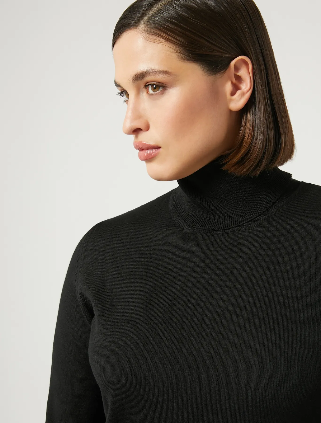 Marina Rinaldi Maglieria | Maglieria*Maglia dolcevita in lana NERO