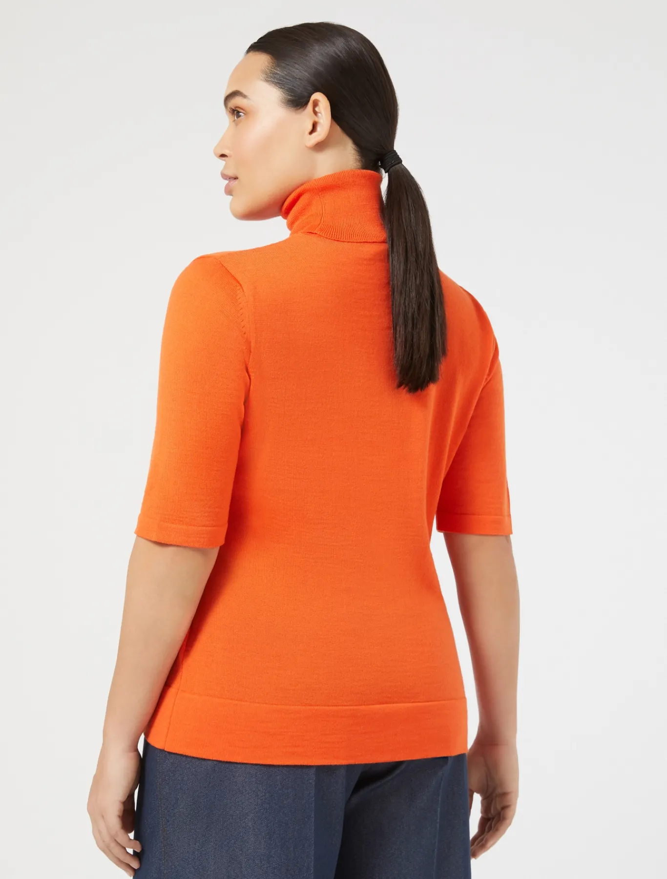 Marina Rinaldi Maglieria | Maglieria*Maglia dolcevita in lana ARANCIO