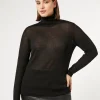 Marina Rinaldi Maglieria | Maglieria*Maglia dolcevita in seta e cachemire NERO