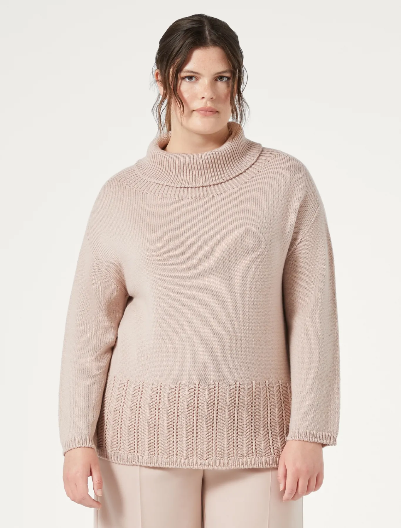 Marina Rinaldi Maglieria | Maglieria*Maglia in cordonetto di lana ROSA