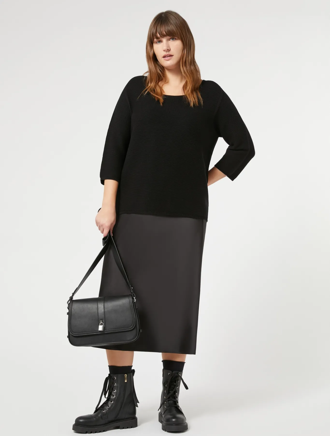 Marina Rinaldi Maglieria | Maglieria*Maglia in cotone NERO