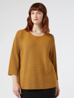 Marina Rinaldi Maglieria | Maglieria*Maglia in cotone crêpe SENAPE