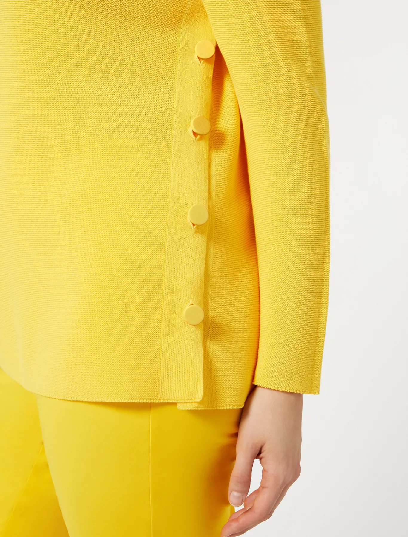 Marina Rinaldi Maglieria | Maglieria*Maglia in cotone crêpe GIALLOSOLE